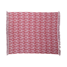 Load image into Gallery viewer, Throw Blanket - Woven Recycled Cotton Blend Throw w/ Pattern & Fringe