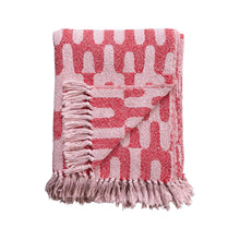 Load image into Gallery viewer, Throw Blanket - Woven Recycled Cotton Blend Throw w/ Pattern & Fringe