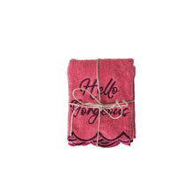 Load image into Gallery viewer, Cotton Terry Embroidered Wash Cloth Set