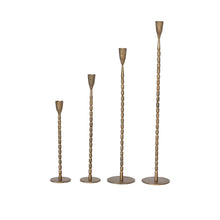 Load image into Gallery viewer, Hand-Forged Cast Iron Taper Holders: Set of 4