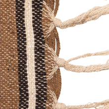Load image into Gallery viewer, Cotton Blend Throw with Stripes & Fringe