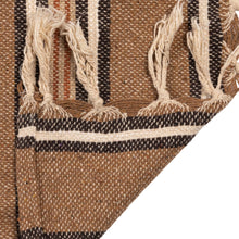 Load image into Gallery viewer, Cotton Blend Throw with Stripes & Fringe