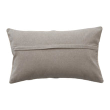 Load image into Gallery viewer, Cotton Slub Lumbar Pillow with Embroidered Line Design