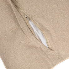 Load image into Gallery viewer, Cotton Slub Lumbar Pillow with Embroidered Line Design