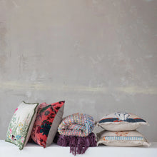 Load image into Gallery viewer, 20" Square Cotton Velvet Printed Pillow with Chambray Back, Multi Color