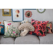 Load image into Gallery viewer, 20" Square Cotton Velvet Printed Pillow with Chambray Back, Multi Color
