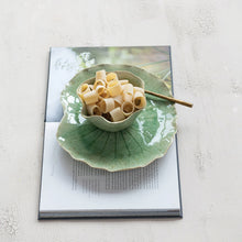 Load image into Gallery viewer, Stoneware Water Lily Shaped Plate with Bowl