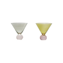 Load image into Gallery viewer, 12 oz. Two-Tone Martini Glass with Ball Stem, 2 Colors