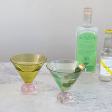 Load image into Gallery viewer, 12 oz. Two-Tone Martini Glass with Ball Stem, 2 Colors