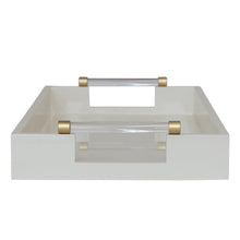 Load image into Gallery viewer, Laquered Tray with Acrylic & Metal Handles
