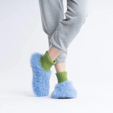 Load image into Gallery viewer, Fur Sock Slippers - Periwinkle