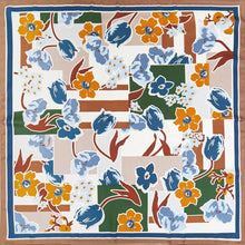 Load image into Gallery viewer, Scarf - Geometric Floral Pattern Square Bandana