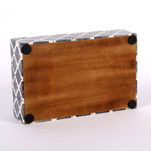 Load image into Gallery viewer, Decorative Box - Moroccan Pattern: Grey & White
