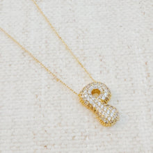 Load image into Gallery viewer, Crystal Bubble Initial Necklace