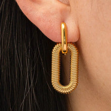 Load image into Gallery viewer, Kate Double Chain Hoop Earring