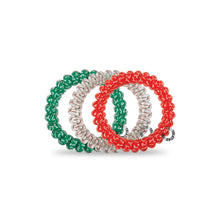 Load image into Gallery viewer, TELETIES Spiral Hair Coils/Ties - Hooked On Christmas
