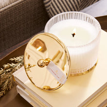 Load image into Gallery viewer, Thymes Frasier Fir Gilded Frosted Wood Grain Candle