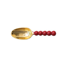 Load image into Gallery viewer, Enameled Aluminum Scoop, Red & Gold Finish
