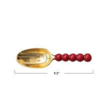 Load image into Gallery viewer, Enameled Aluminum Scoop, Red & Gold Finish