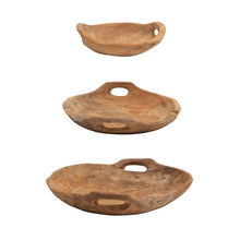 Load image into Gallery viewer, Teak Wood Bowls with Handles - 3 Size Options
