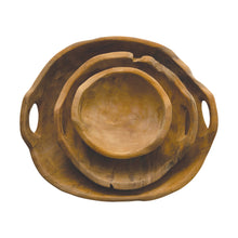 Load image into Gallery viewer, Teak Wood Bowls with Handles - 3 Size Options