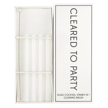 Load image into Gallery viewer, Glass Cocktail Straw Set