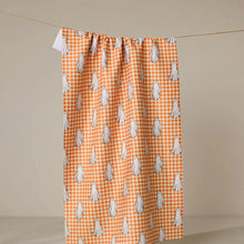 Load image into Gallery viewer, Geometry Tea Towel - Gingham Ghosts
