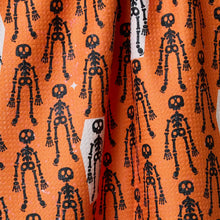 Load image into Gallery viewer, Geometry Tea Towel - Resting Skeletons (Orange)
