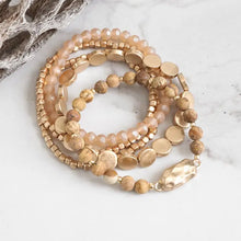 Load image into Gallery viewer, 5 Piece Boho Beaded Bracelet Stack
