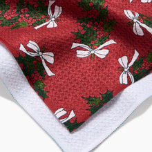 Load image into Gallery viewer, Geometry Tea Towel - Christmas Berry Bow
