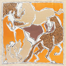 Load image into Gallery viewer, Scarf - Square Pop Art Horse &amp; Leopard Square Silky Satin Bandana
