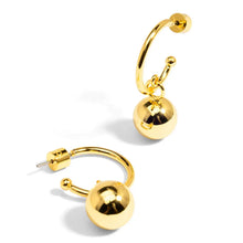 Load image into Gallery viewer, Single Ball Hoop Earring
