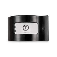 Load image into Gallery viewer, TELETIES Jet Black Flat Rectangle Hair Clip
