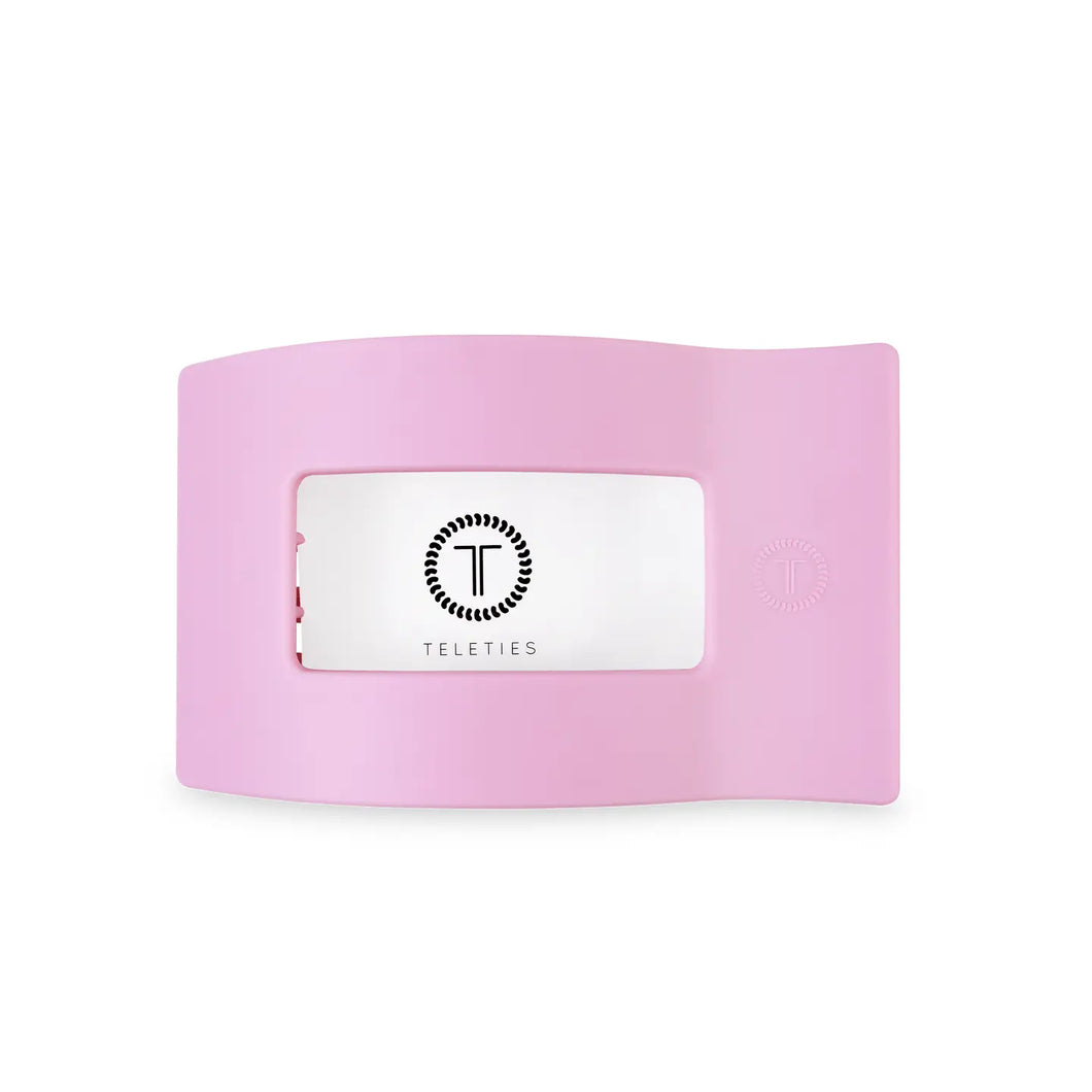 TELETIES Flat Rectangle Hair Clip - Merry Pinkmas