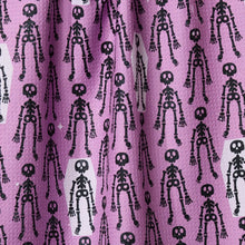 Load image into Gallery viewer, Geometry Tea Towel - Resting Skeletons (Purple)
