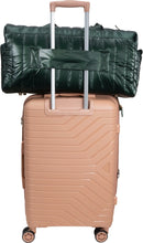 Load image into Gallery viewer, Tubular Quilted Metallic Nylon Duffel Bag
