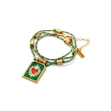 Load image into Gallery viewer, Enamel Heart Cord Necklace
