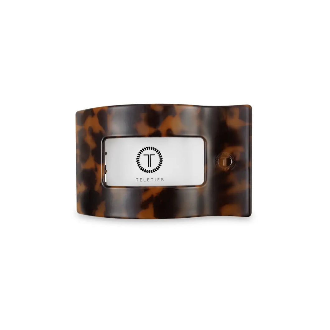 TELETIES Tortoise Flat Rectangle Hair Clip
