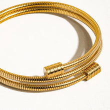 Load image into Gallery viewer, Arnell Gold Snake Chain Bracelet
