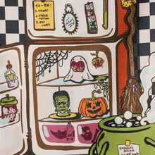 Load image into Gallery viewer, Geometry Tea Towel - Spooky Roommates
