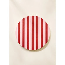 Load image into Gallery viewer, Pink and Maroon Striped Coaster - Set of 4
