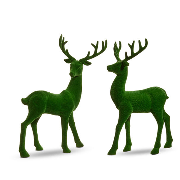 Flocked Reindeer - Green