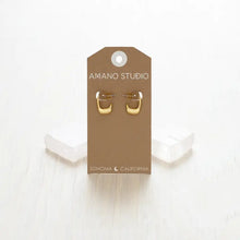 Load image into Gallery viewer, Geometric Hoop Stud Earrings

