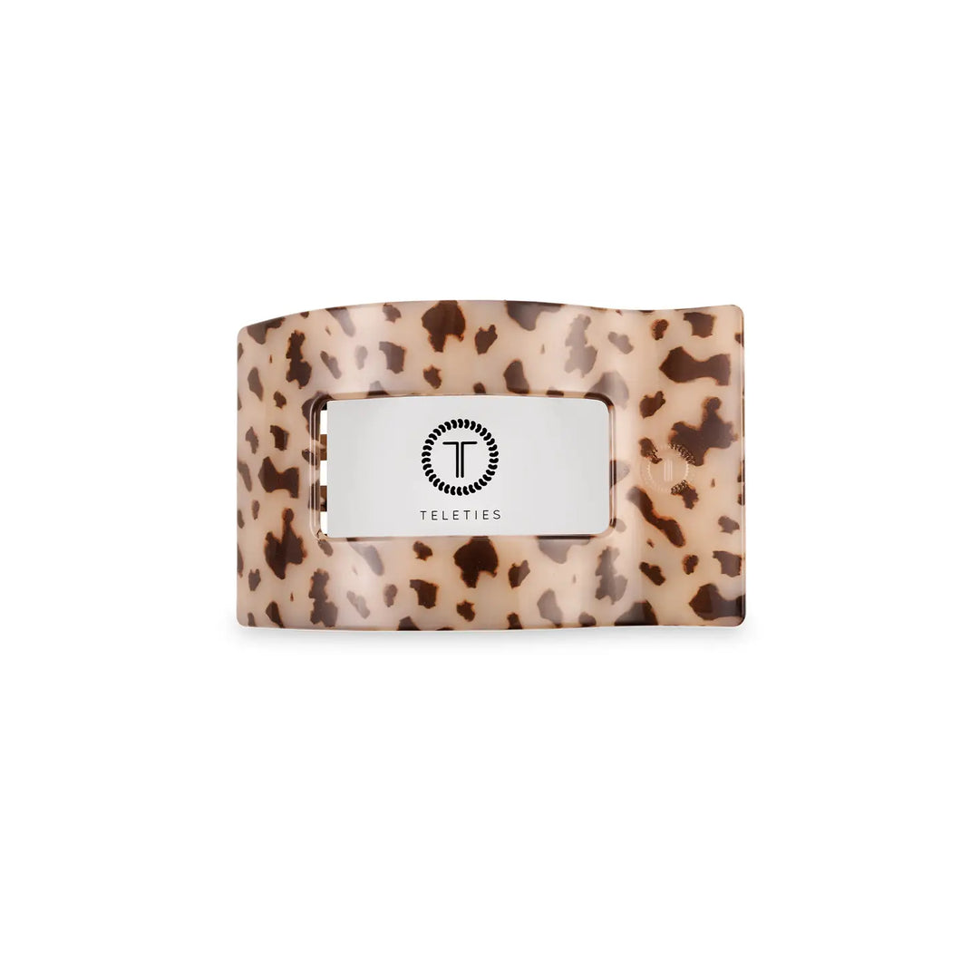 TELETIES Blonde Tortoise Flat Rectangle Hair Clip