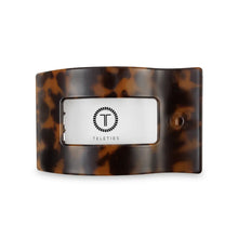 Load image into Gallery viewer, TELETIES Tortoise Flat Rectangle Hair Clip
