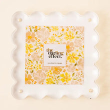 Load image into Gallery viewer, Picture Frame - Square Scalloped Acrylic Frame | White
