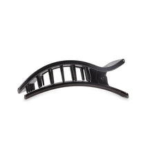Load image into Gallery viewer, TELETIES Jet Black Flat Rectangle Hair Clip
