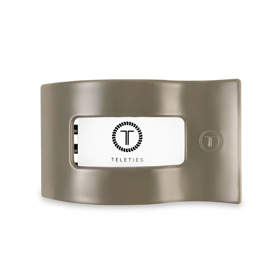 TELETIES Flat Rectangle Hair Clip - Sage It Ain't So