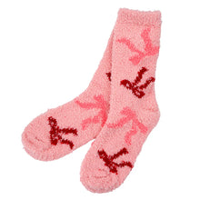 Load image into Gallery viewer, Cozy Socks in Ornament - Blush &amp; Bows
