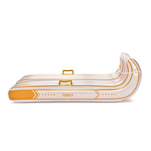 Load image into Gallery viewer, FUNBOY Toboggan Snow Sled - White &amp; Gold
